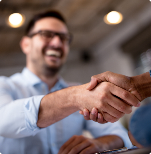 two people shaking hands